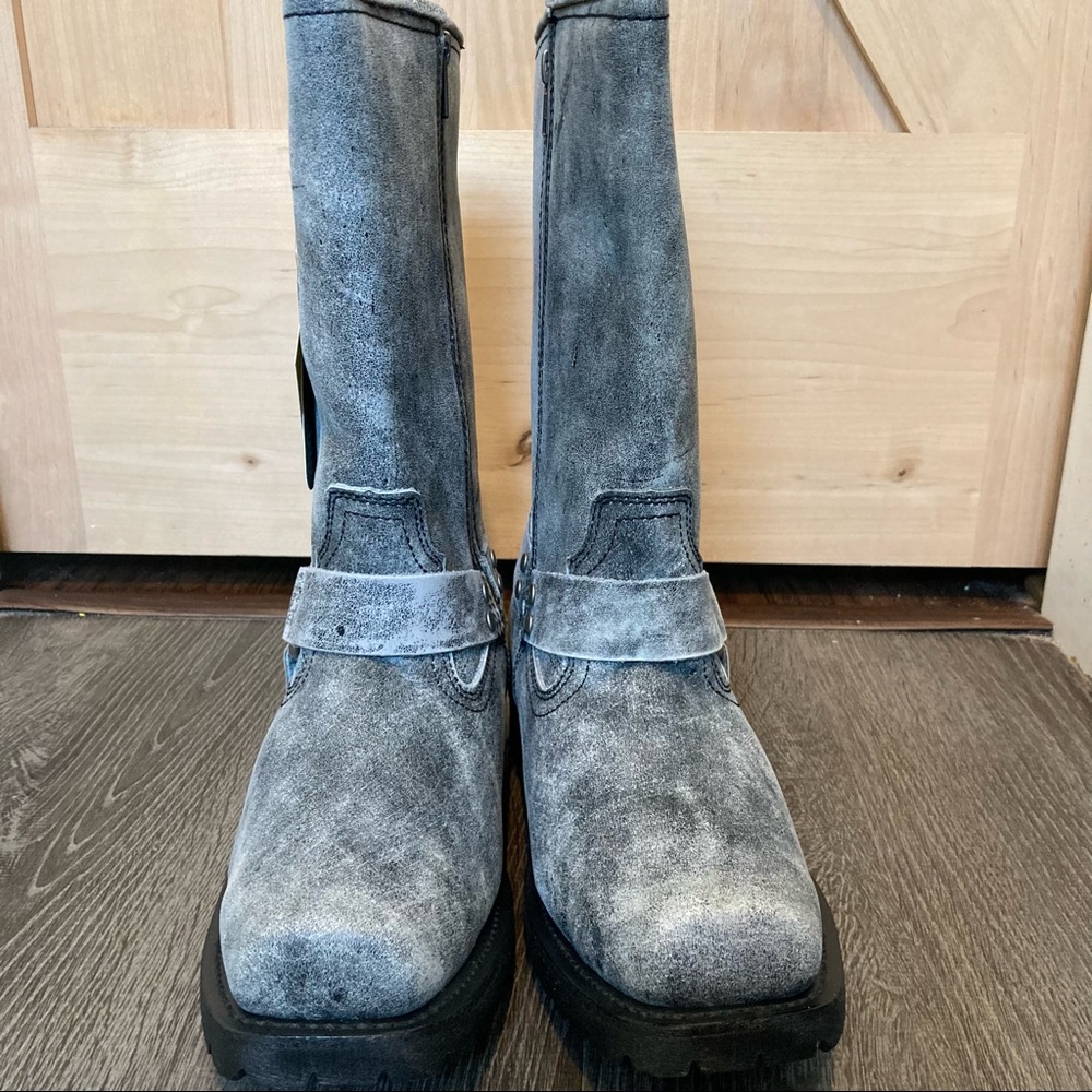 Ride Tecs Mens 13” Stone Wash Leather Harness Boots Size 8.5M  NWOB - Picture 5 of 15